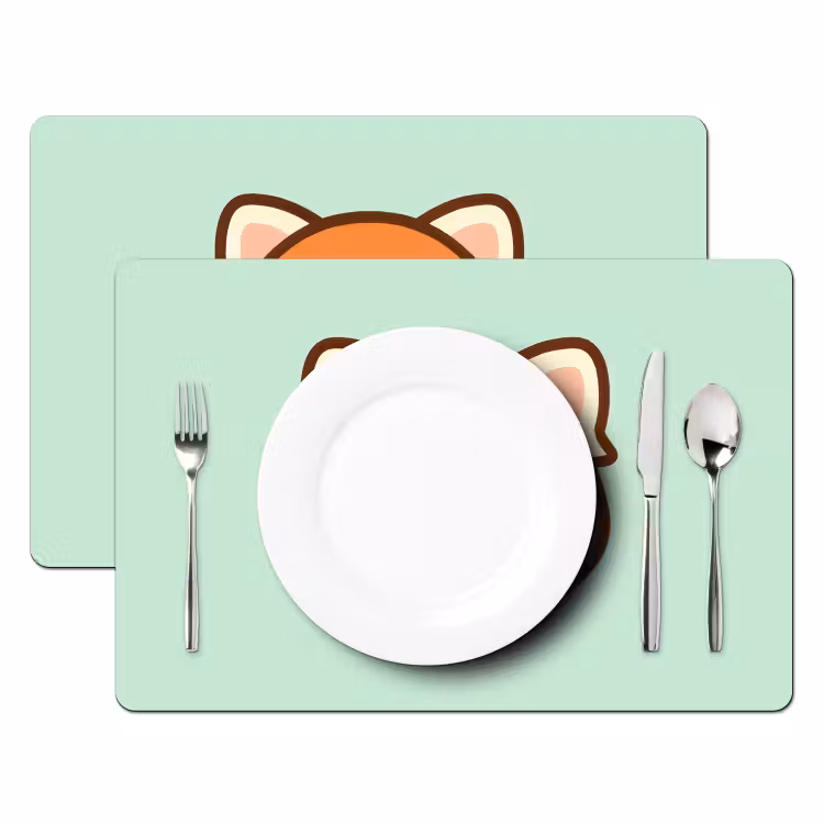 Placemat - 6 stuks - Rode panda - Groen - Cartoon — 2