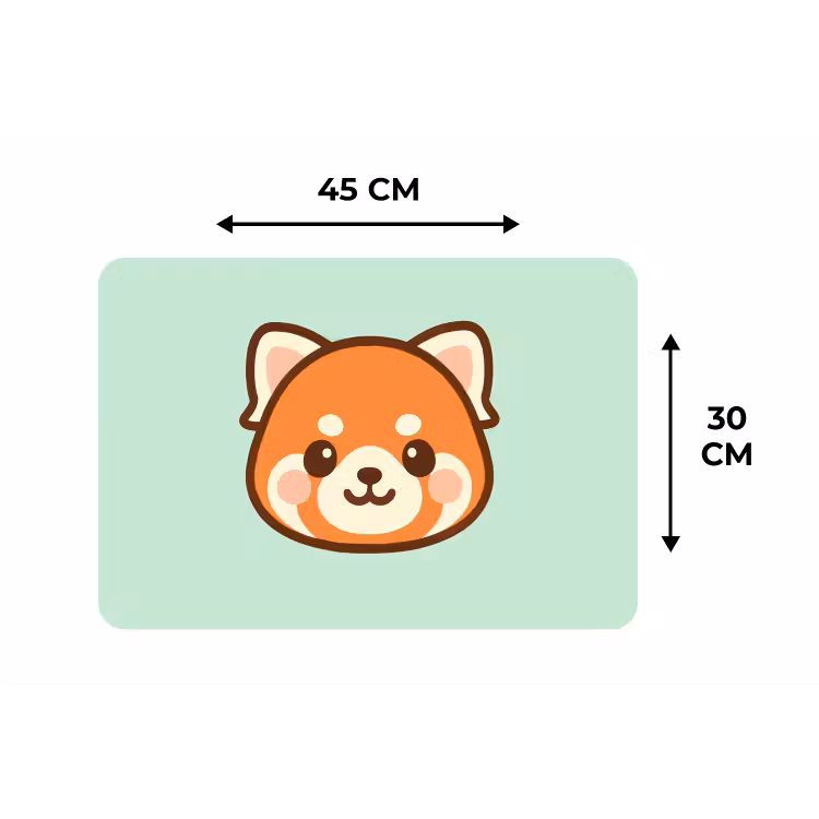 Placemat - 6 stuks - Rode panda - Groen - Cartoon — 3