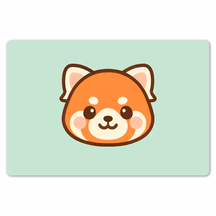 Placemat - 6 stuks - Rode panda - Groen - Cartoon — 7