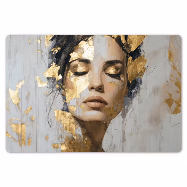 Placemat - 6 stuks - Sierlijk - Vrouw - Goud - Ogen — 7
