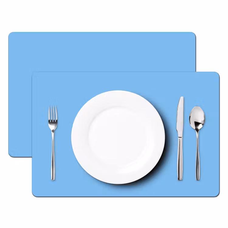 Placemat - 6 stuks - Vogel - Blauw - Eenvoudig — 2