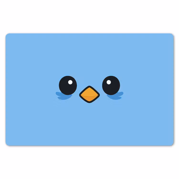 Placemat - 6 stuks - Vogel - Blauw - Eenvoudig — 7