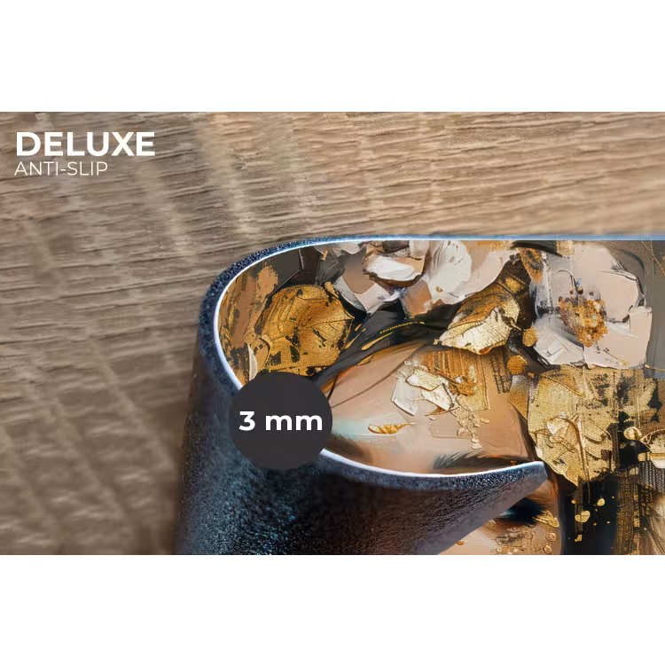 Placemat - 6 stuks - Vrouw - Bloemen - Goud - Portret — 4