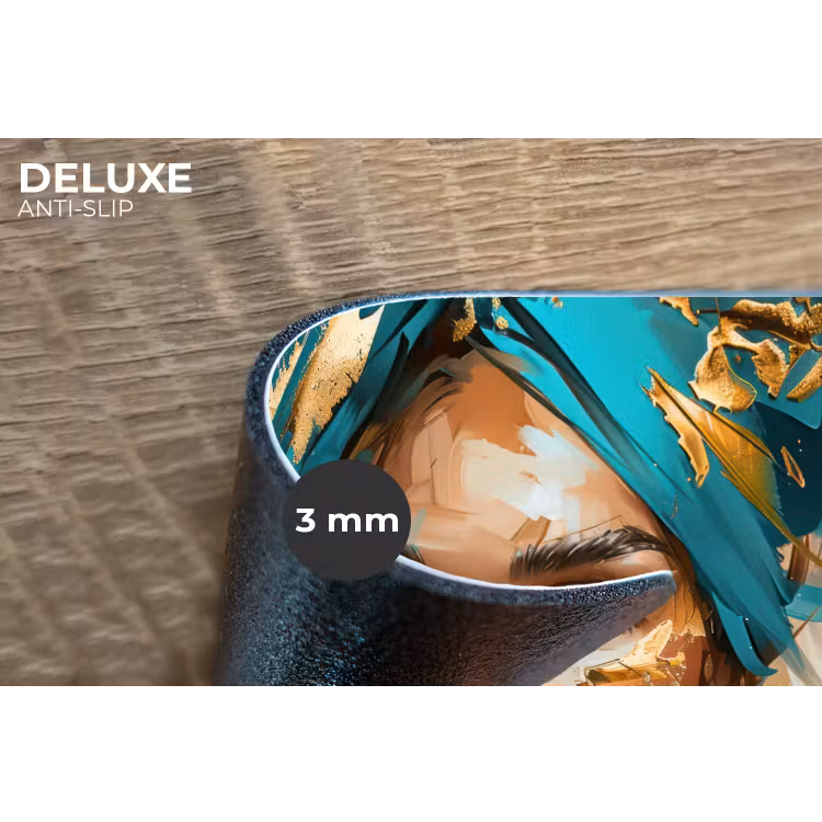 Placemat - 6 stuks - Vrouw - Portret - Goud - Luxe - Blauw — 4