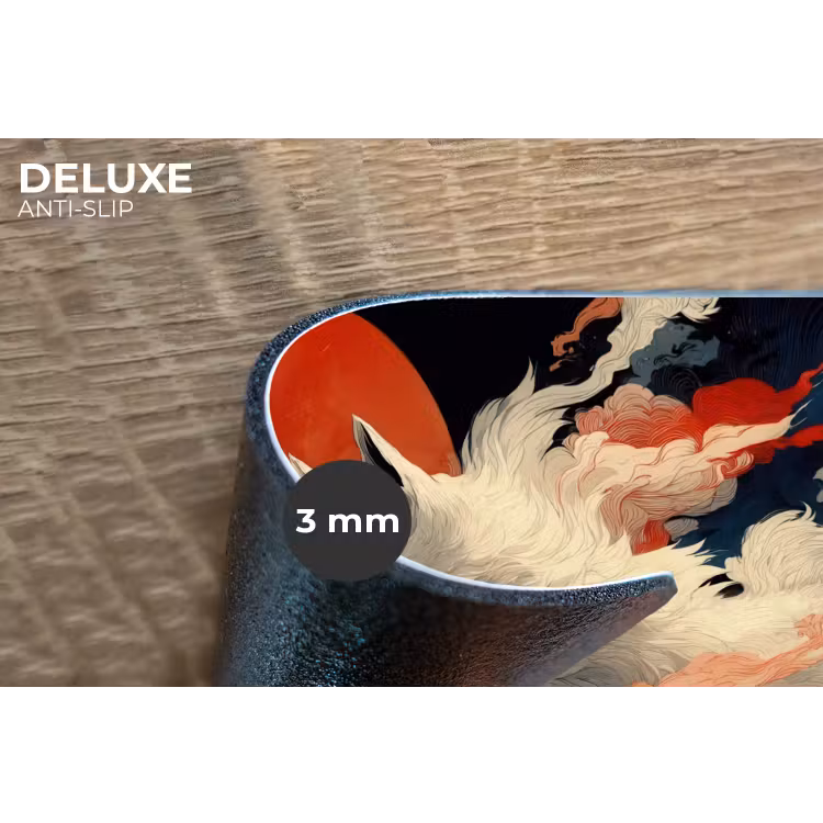 Placemat - 6 stuks - Witte vos - wolken - maan — 4