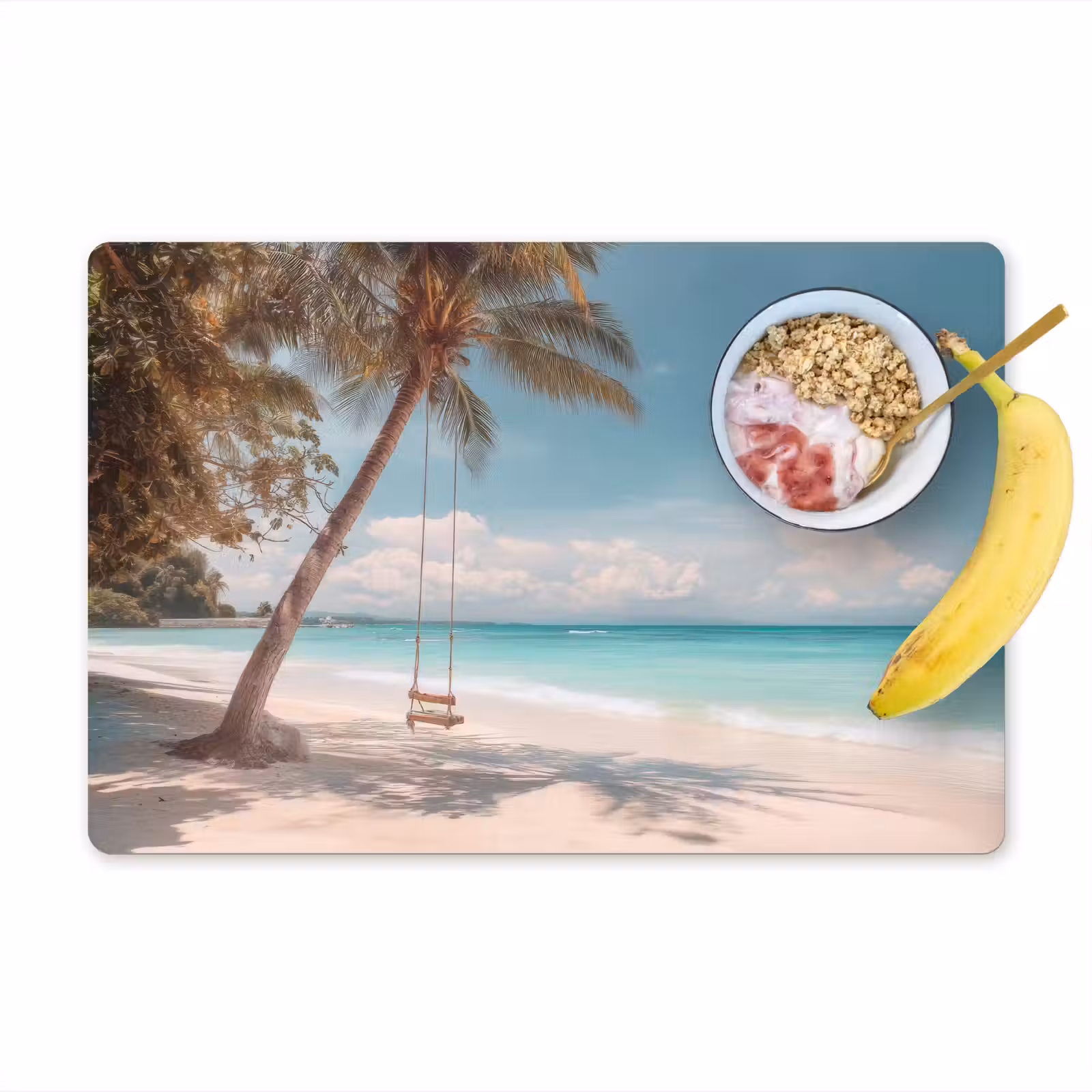 Placemat - 6 stuks - Palmboom - Schommel - Strand - Lucht — 1