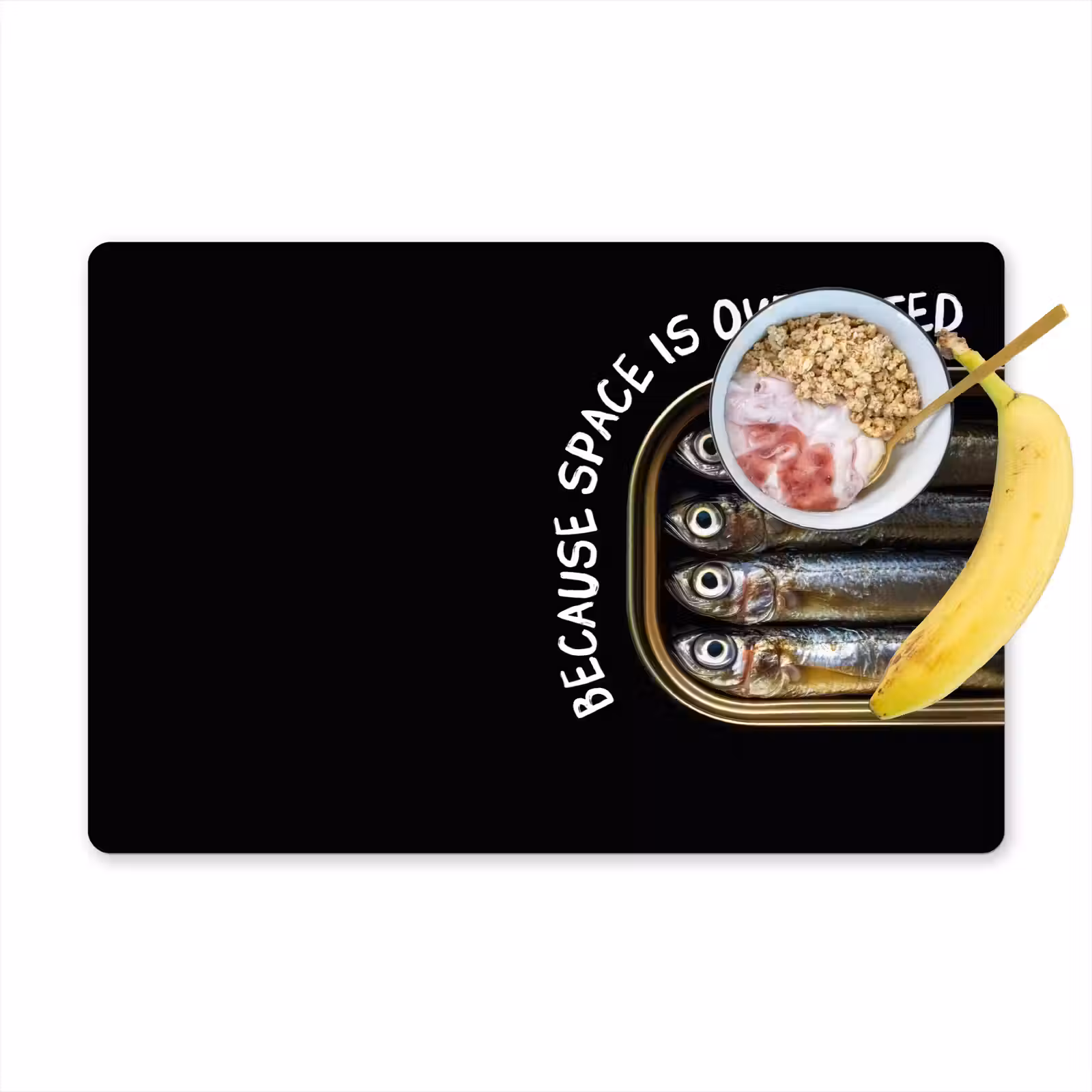Placemat - 6 stuks - Sardines - Tekst - Vis - Blik — 1