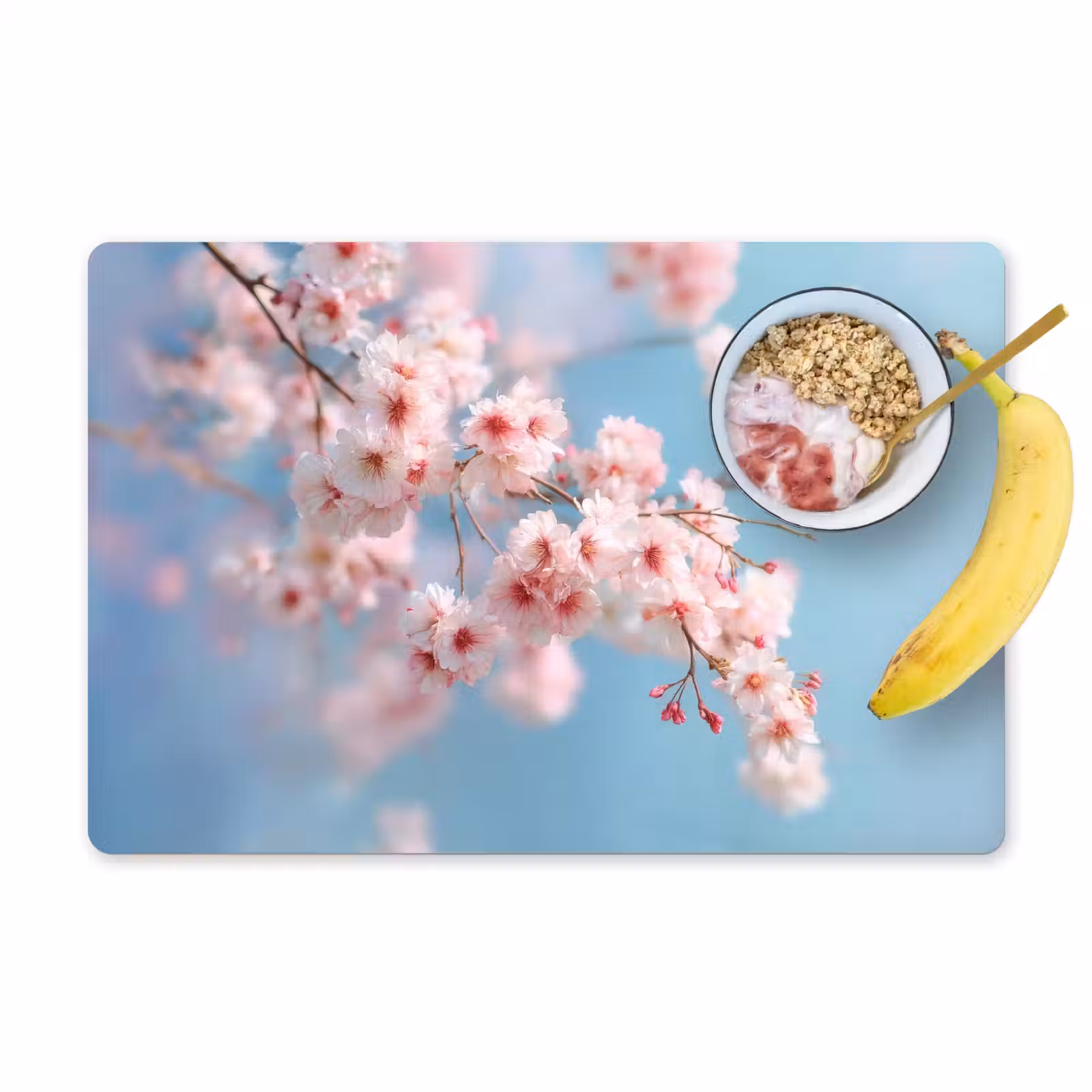 Placemat - 6 stuks - Takken - Bloesems - Roze — 1