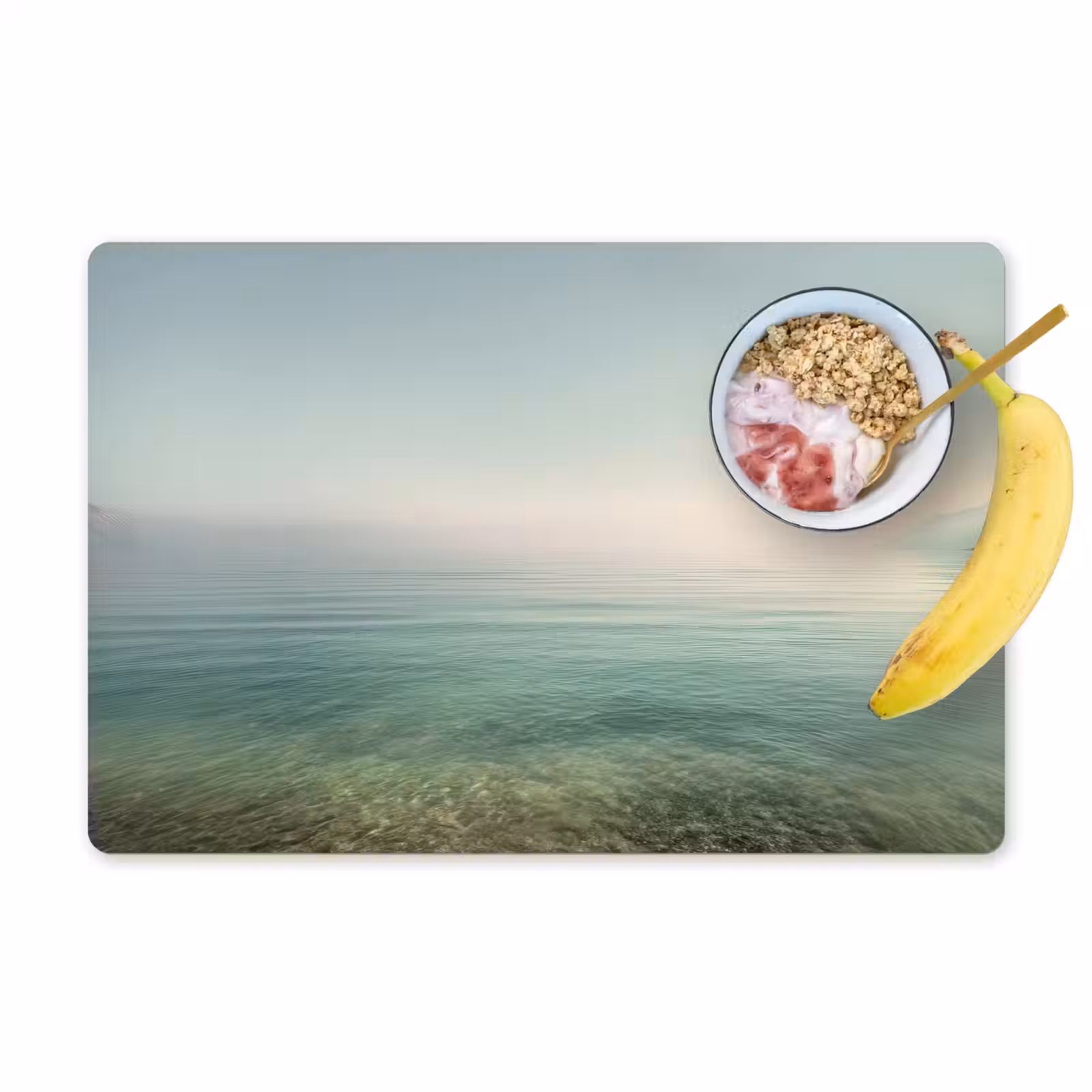 Placemat - 6 stuks - Zee - Horizon - Blauw - Mist — 1