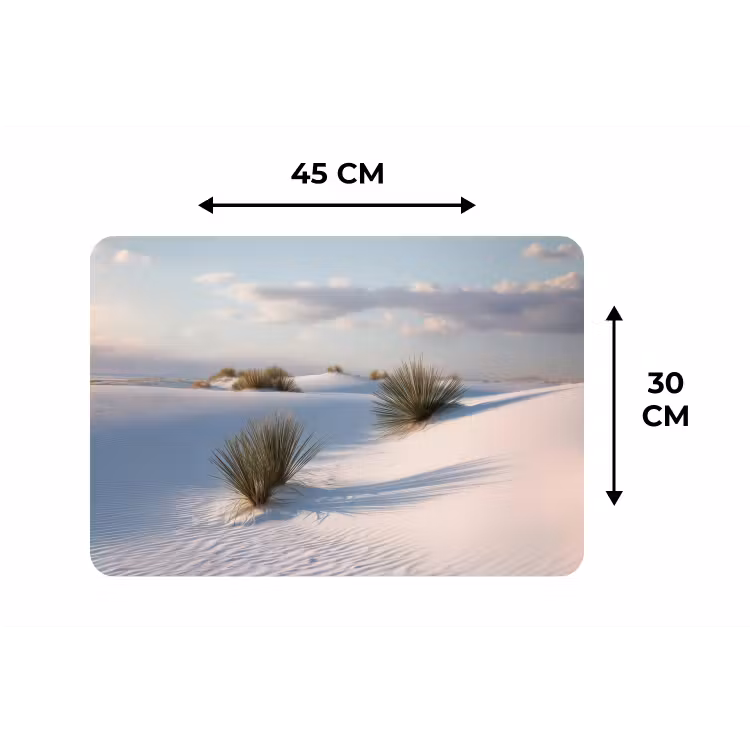 Placemat - 6 stuks - Duinen - Gras - Wolken - Beige — 3