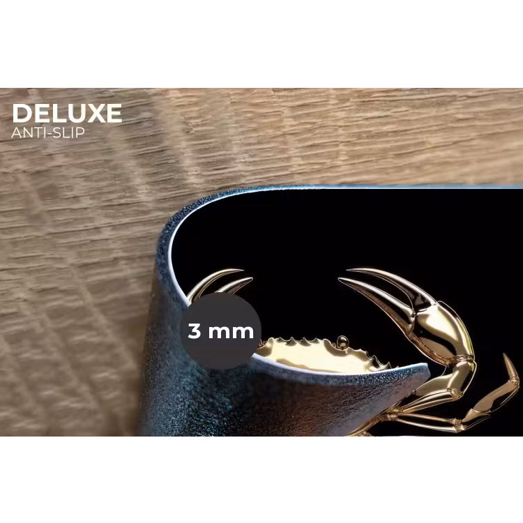 Placemat - 6 stuks - Goud - Krab - Dieren - Zwart — 4