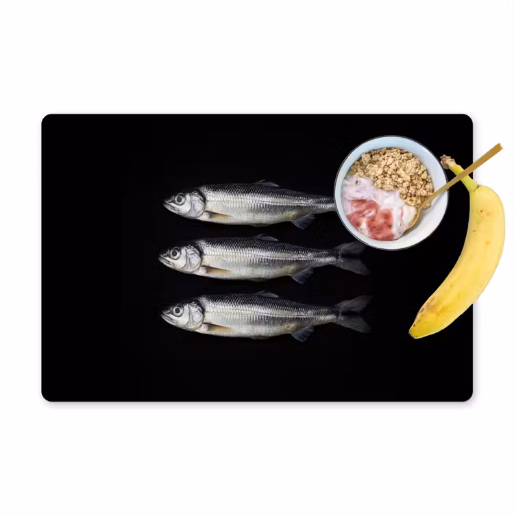 Placemat - 6 stuks - Haring - Vissen - Zwart — 1