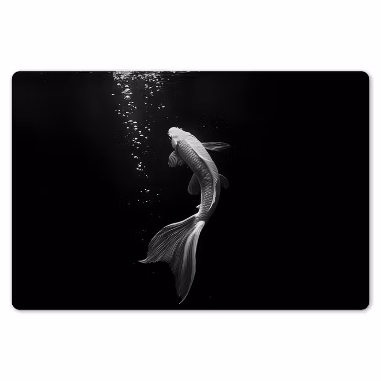 Placemat - 6 stuks - Koi - Vis - Wit - Zwart — 7