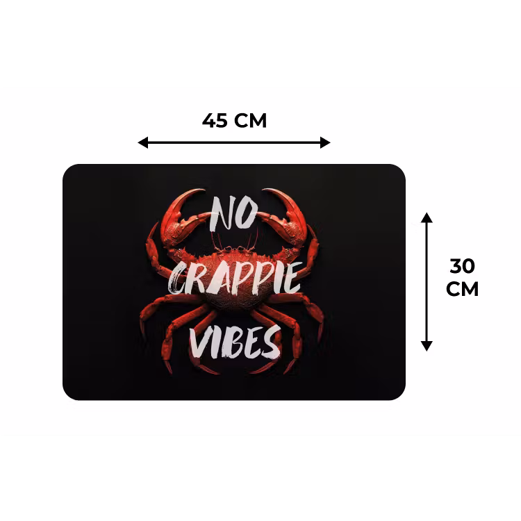 Placemat - 6 stuks - Krab - Rood - Tekst - Zwart — 3