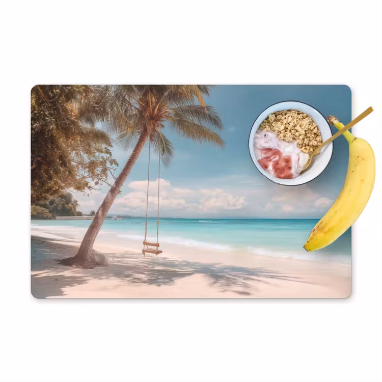 Placemat - 6 stuks - Palmboom - Schommel - Strand - Lucht — 1