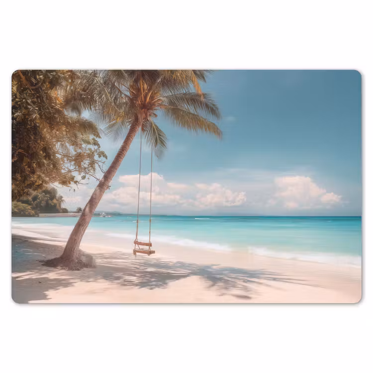 Placemat - 6 stuks - Palmboom - Schommel - Strand - Lucht — 7