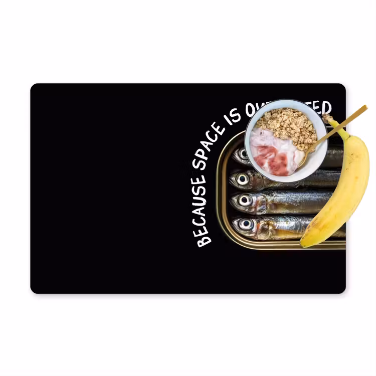 Placemat - 6 stuks - Sardines - Tekst - Vis - Blik — 1