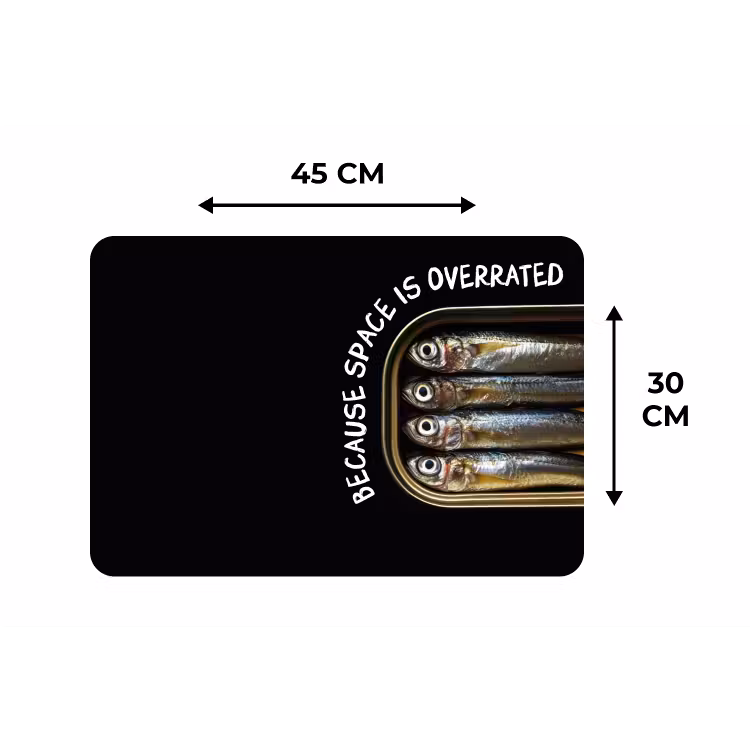 Placemat - 6 stuks - Sardines - Tekst - Vis - Blik — 3