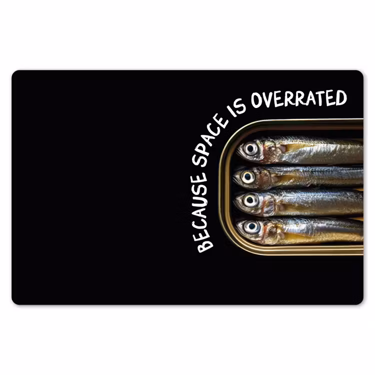 Placemat - 6 stuks - Sardines - Tekst - Vis - Blik — 7