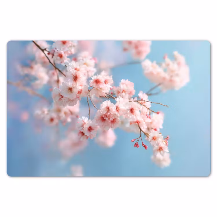 Placemat - 6 stuks - Takken - Bloesems - Roze — 7