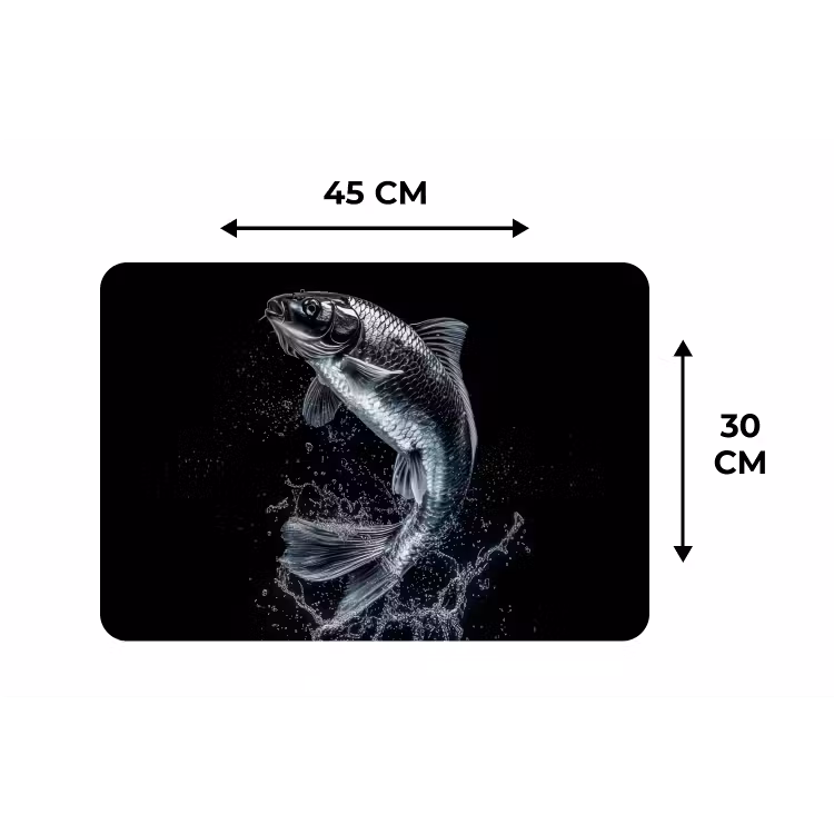 Placemat - 6 stuks - Vis - Koi - Zwart - Water — 3