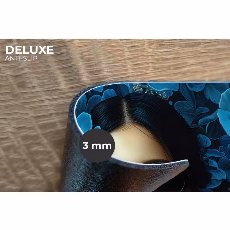 Placemat - 6 stuks - Vrouw - Bloemen - Blauw - Aesthetic - Luxe — 4