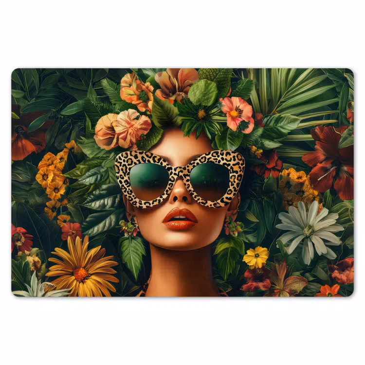 Placemat - 6 stuks - Vrouw - Panterprint - Jungle - Natuur - Luxe — 7