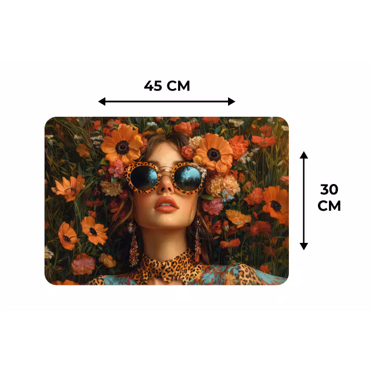Placemat - 6 stuks - Vrouwen - Bloemen - Modern - Bril - Abstract — 3
