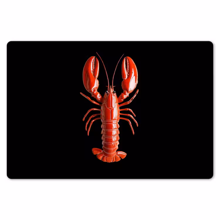 Placemat - 6 stuks - Kreeft - Glossier Rood - Zwart — 7