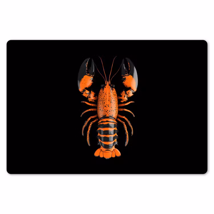Placemat - 6 stuks - Kreeft - Oranje - Zwart - Modern — 7