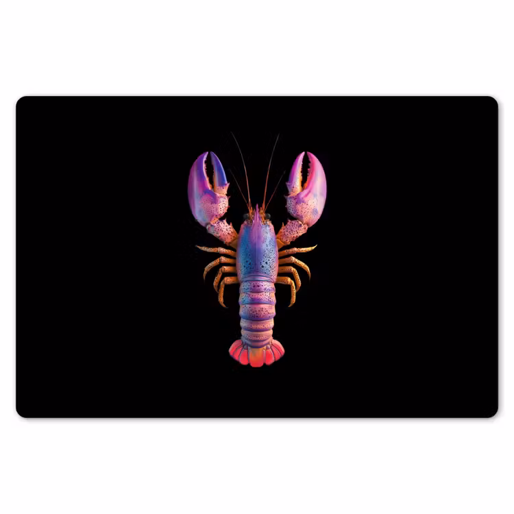 Placemat - 6 stuks - Kreeft - Paars - Roze - Zwart - Stippen - Lila — 7