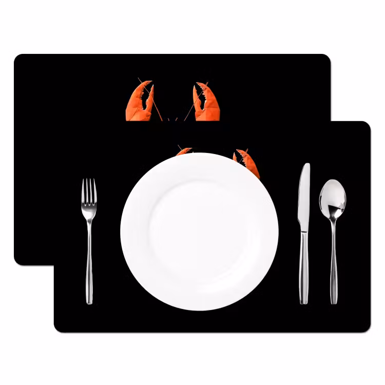 Placemat - 6 stuks - Kreeft - Papier - Origami papier - Rood — 2