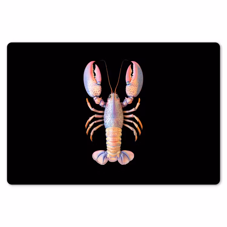 Placemat - 6 stuks - Kreeft - Roze - Zacht - Zwart — 7