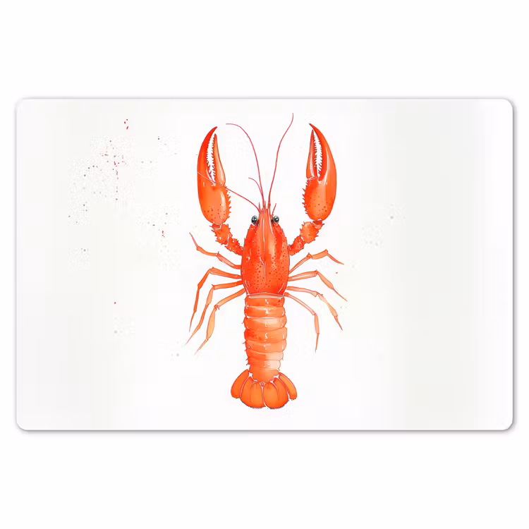Placemat - 6 stuks - Kreeft - Waterverf - Aquarel - Oranje — 7
