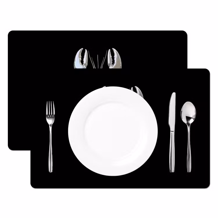 Placemat - 6 stuks - Kreeft - Zilver - Metallic - Luxe — 2