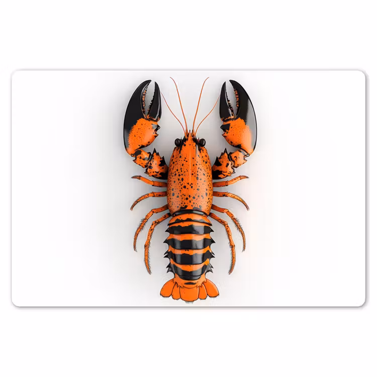 Placemat - 6 stuks - Kreeft - Zwart - Oranje - Wit - Uniek — 7