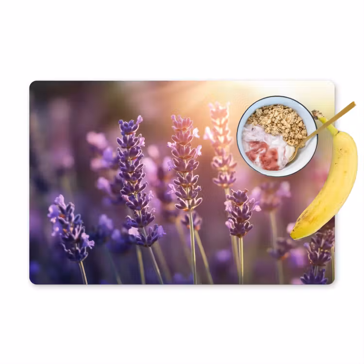 Placemat - 6 stuks - Lavendelbloemen - Paars - Zonlicht — 1
