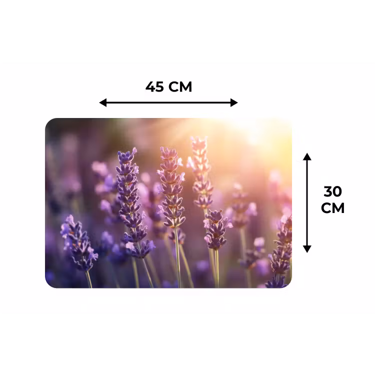Placemat - 6 stuks - Lavendelbloemen - Paars - Zonlicht — 3