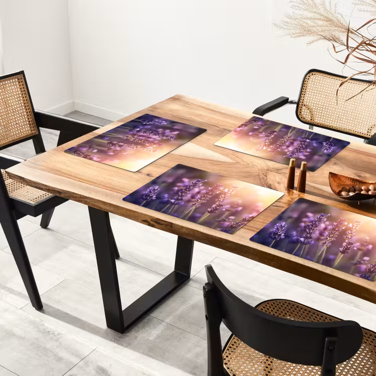 Placemat - 6 stuks - Lavendelbloemen - Paars - Zonlicht — 5