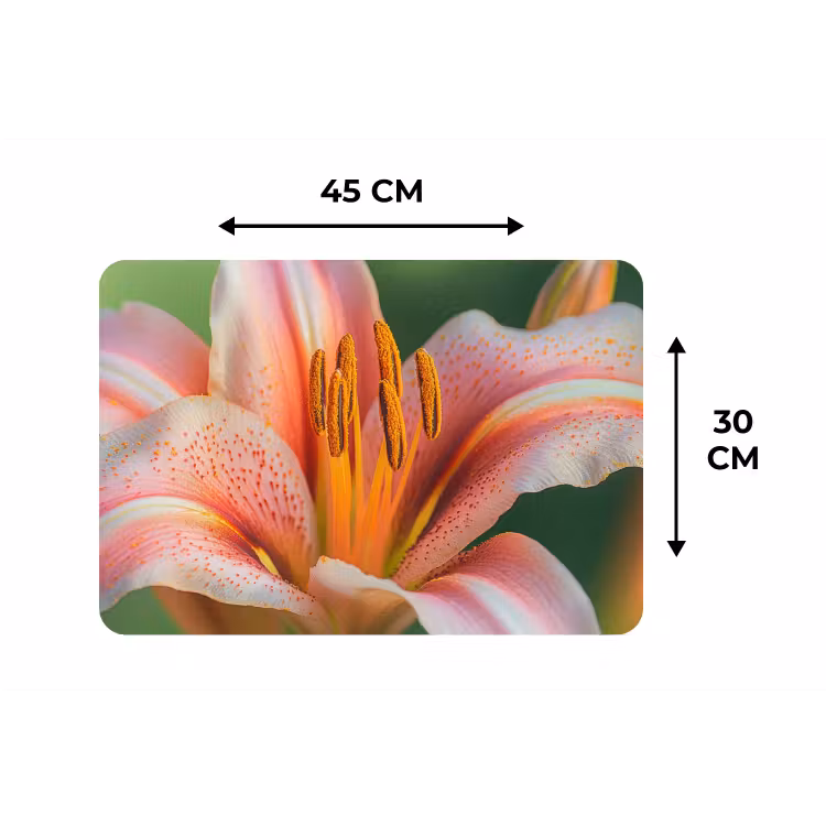 Placemat - 6 stuks - Lelie - Close up - Lichtroze — 3