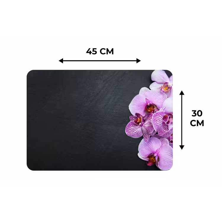 Placemat - 6 stuks - Orchidee - Bloemen - Roze - Flora — 1
