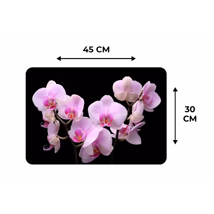Placemat - 6 stuks - Orchidee - Bloemen - Roze - Flora — 1