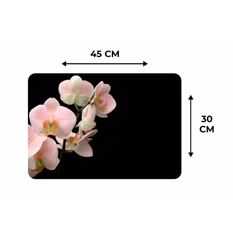 Placemat - 6 stuks - Orchidee - Bloemen - Roze - Stilleven - Flora — 1