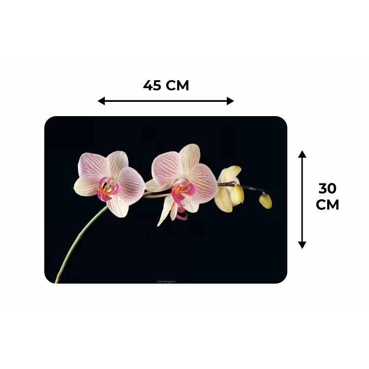 Placemat - 6 stuks - Orchidee - Roze - Bloemen — 3