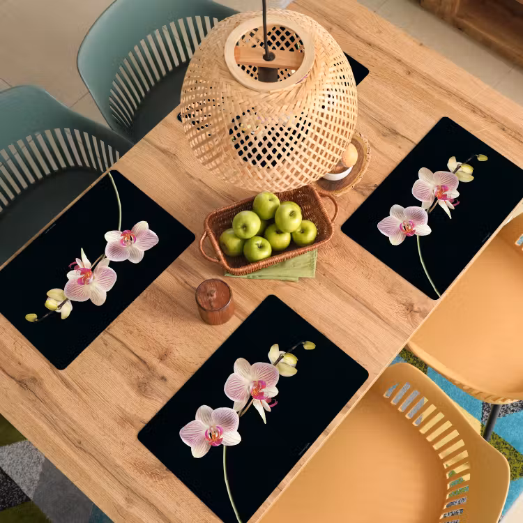 Placemat - 6 stuks - Orchidee - Roze - Bloemen — 6