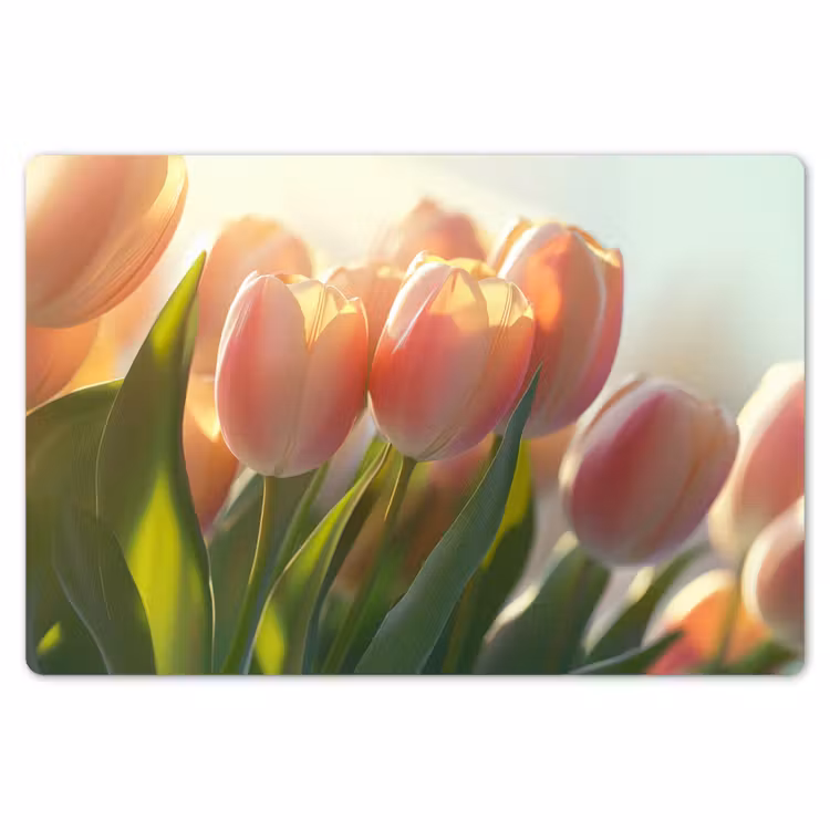 Placemat - 6 stuks - Tulpen - Roze - Zonnestralen — 7