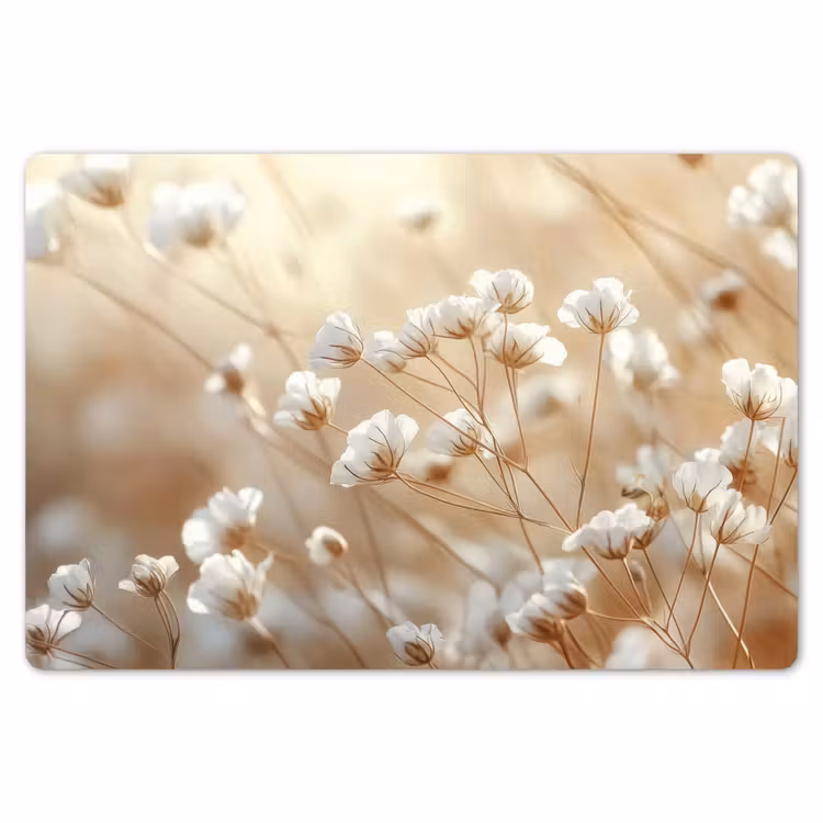 Placemat - 6 stuks - Wilde - Bloemen - Wit — 7
