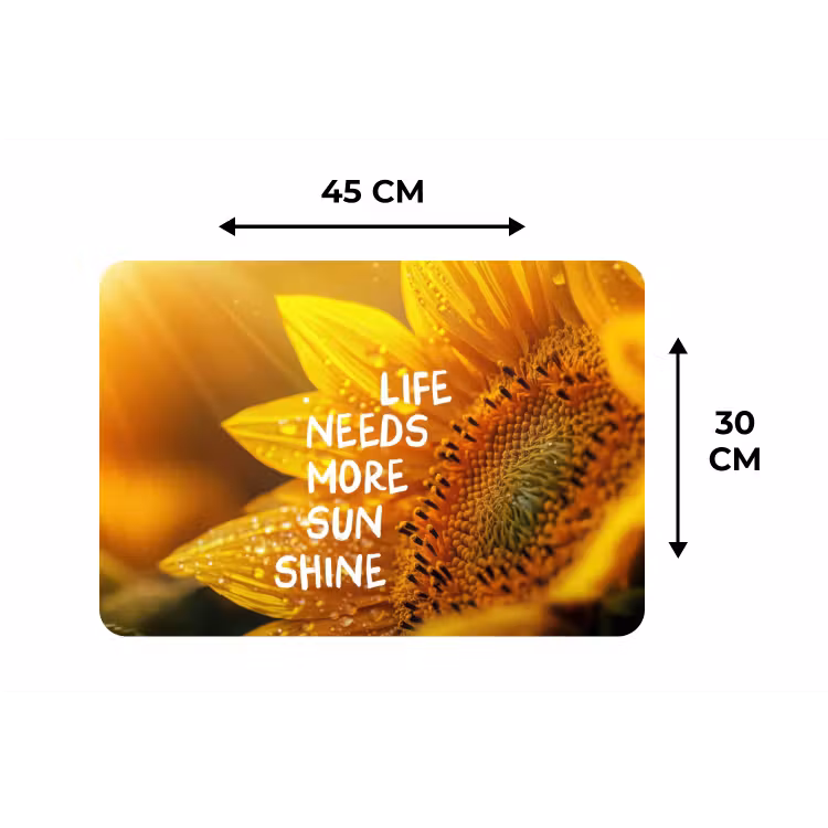 Placemat - 6 stuks - Zonnebloem - Close up - Geel - Quote — 3