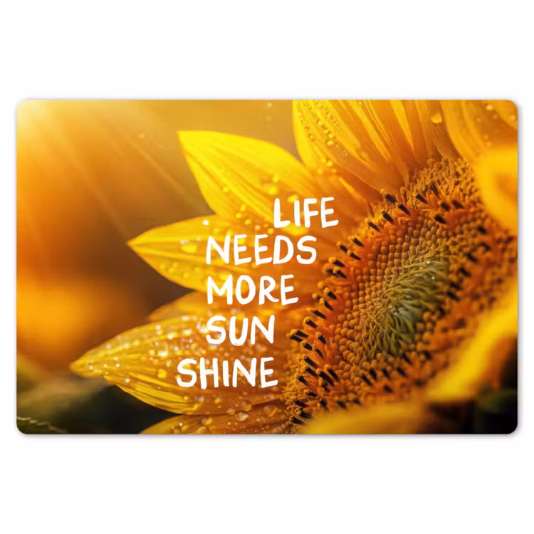Placemat - 6 stuks - Zonnebloem - Close up - Geel - Quote — 7