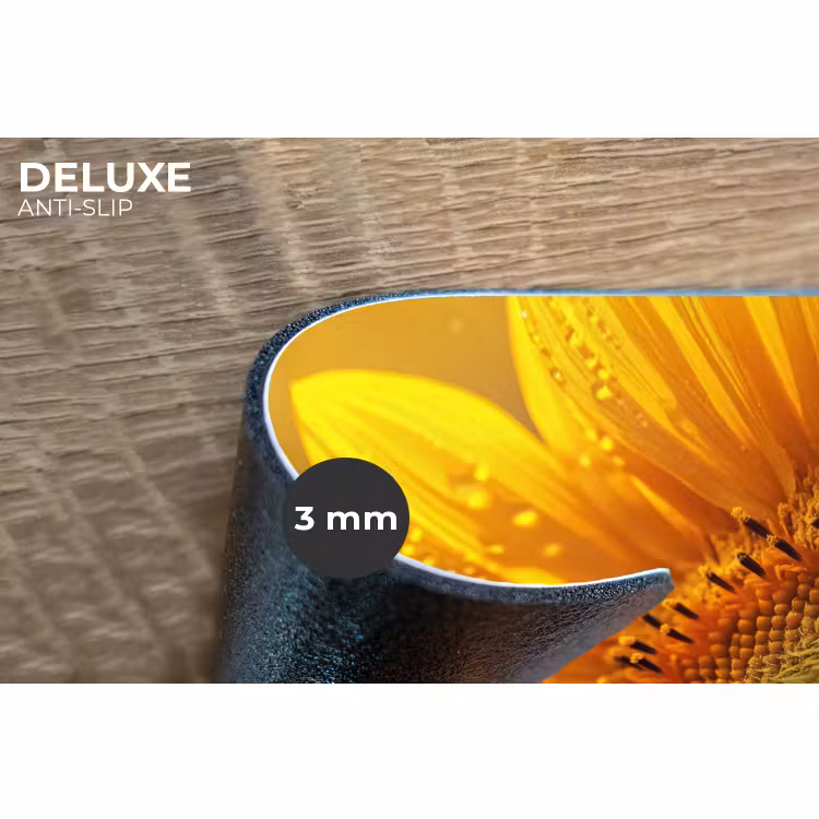 Placemat - 6 stuks - Zonnebloem - Dauwdruppels - Geel - Zonlicht — 4